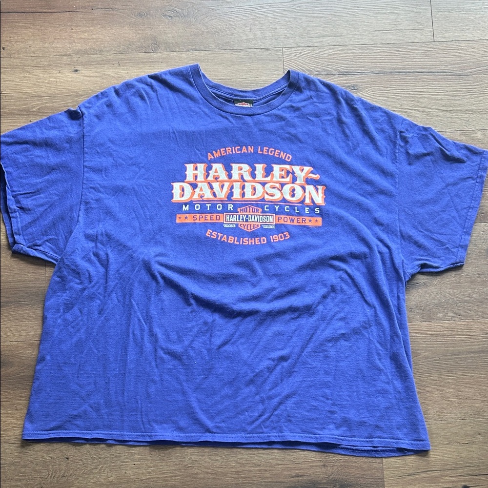 Harley-Davidson Longview Texas Royal Blue Tee ! 3XL